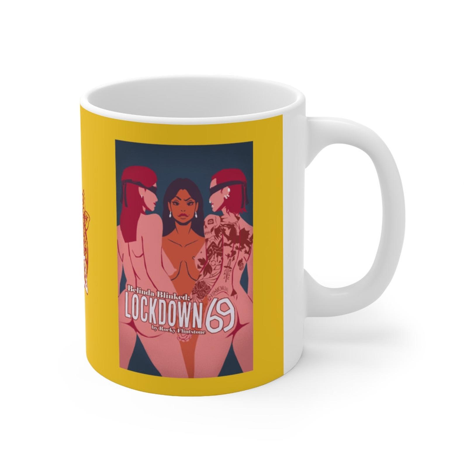 Rocky Flintstone Lockdown 69 bookcover mug at Etsy